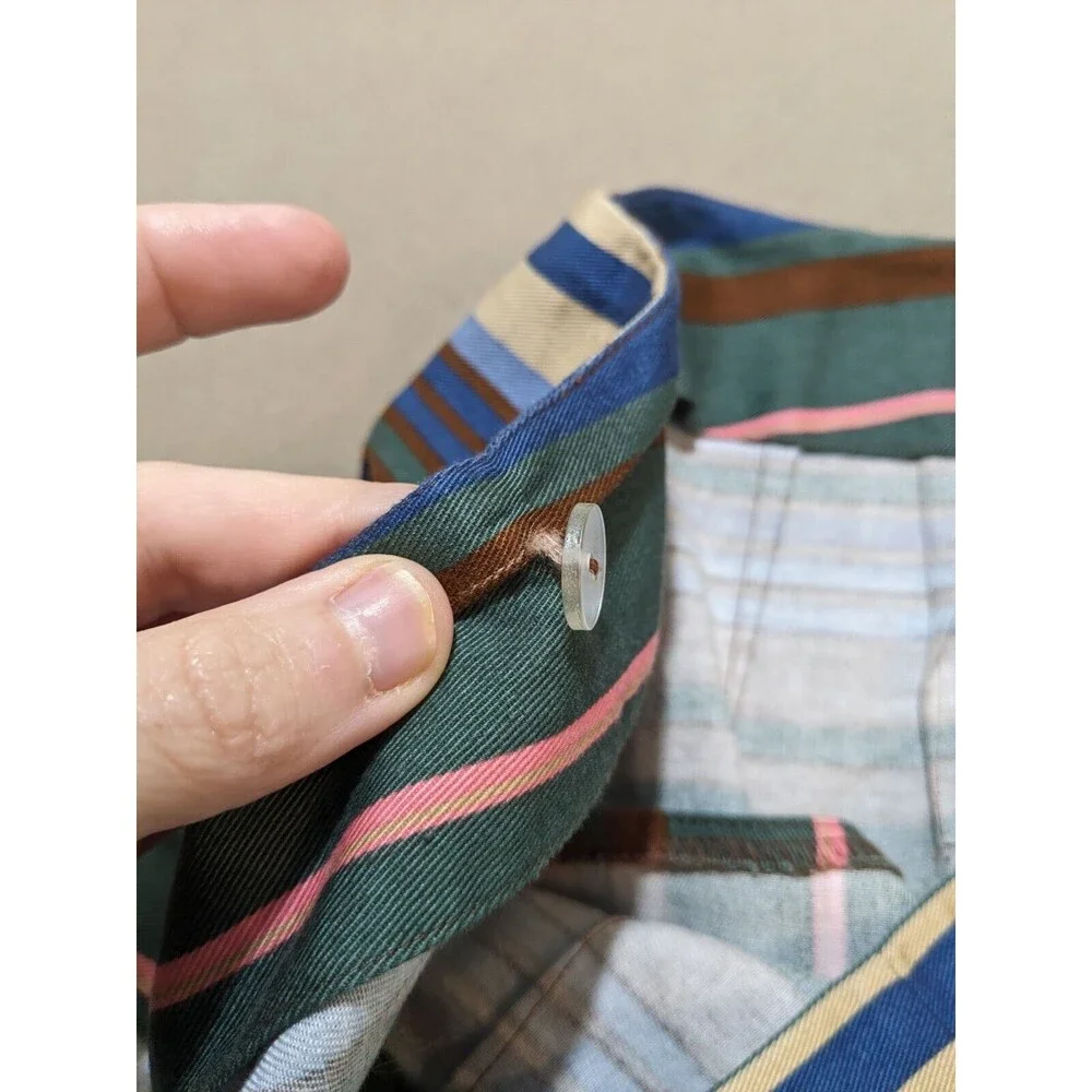 Bechamel Vintage Women's Cotton Multi-Color Stripped Wrap Around Skirt Size 8 - Picture 5 of 10